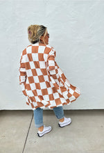 Load image into Gallery viewer, Lola Checkered Cardigan - Camel