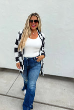 Load image into Gallery viewer, Lola Checkered Cardigan - Black