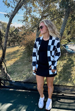 Load image into Gallery viewer, Lola Checkered Cardigan - Black
