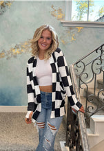 Load image into Gallery viewer, Lola Checkered Cardigan - Black
