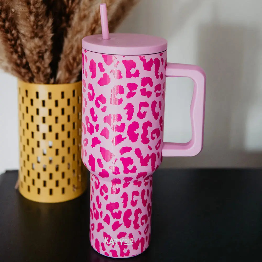 Pink Leopard Stainless Tumbler